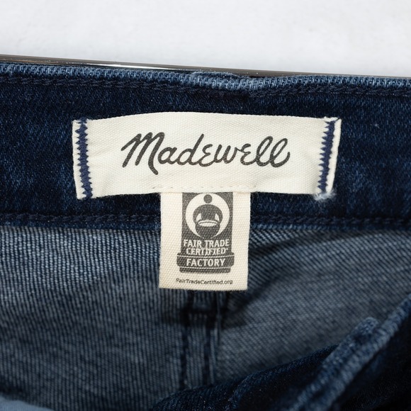 Madewell Kick Out Full Length Jeans Mid Rise Dark Wash Size Waist 26P - Picture 2 of 7